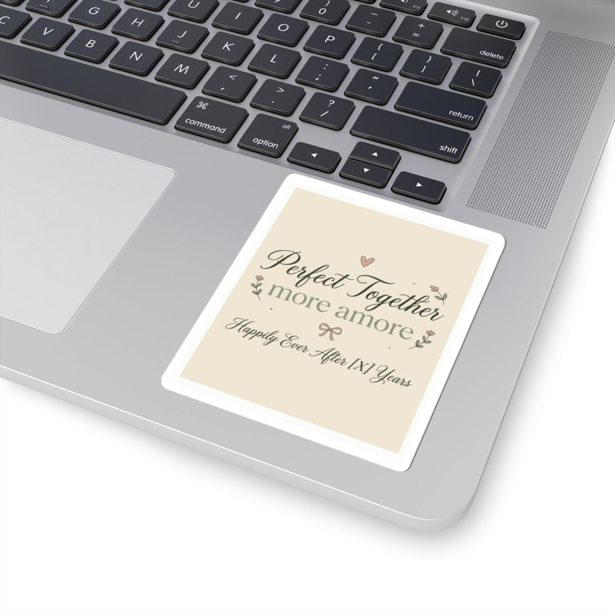 Perfect Together 'more amore' Kiss-Cut Sticker — Romantic Anniversary Laptop Sticker
