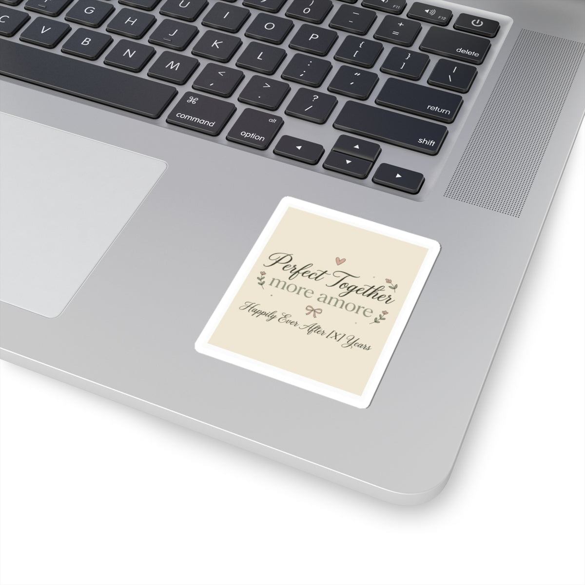 Perfect Together 'more amore' Kiss-Cut Sticker — Romantic Anniversary Laptop Sticker